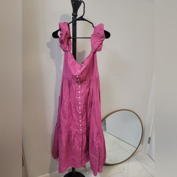 Staud Dress Pink Size 0 - Picture 1 of 8